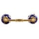 Navy Blue Canterbury Bells Ceramic Bridge Handle